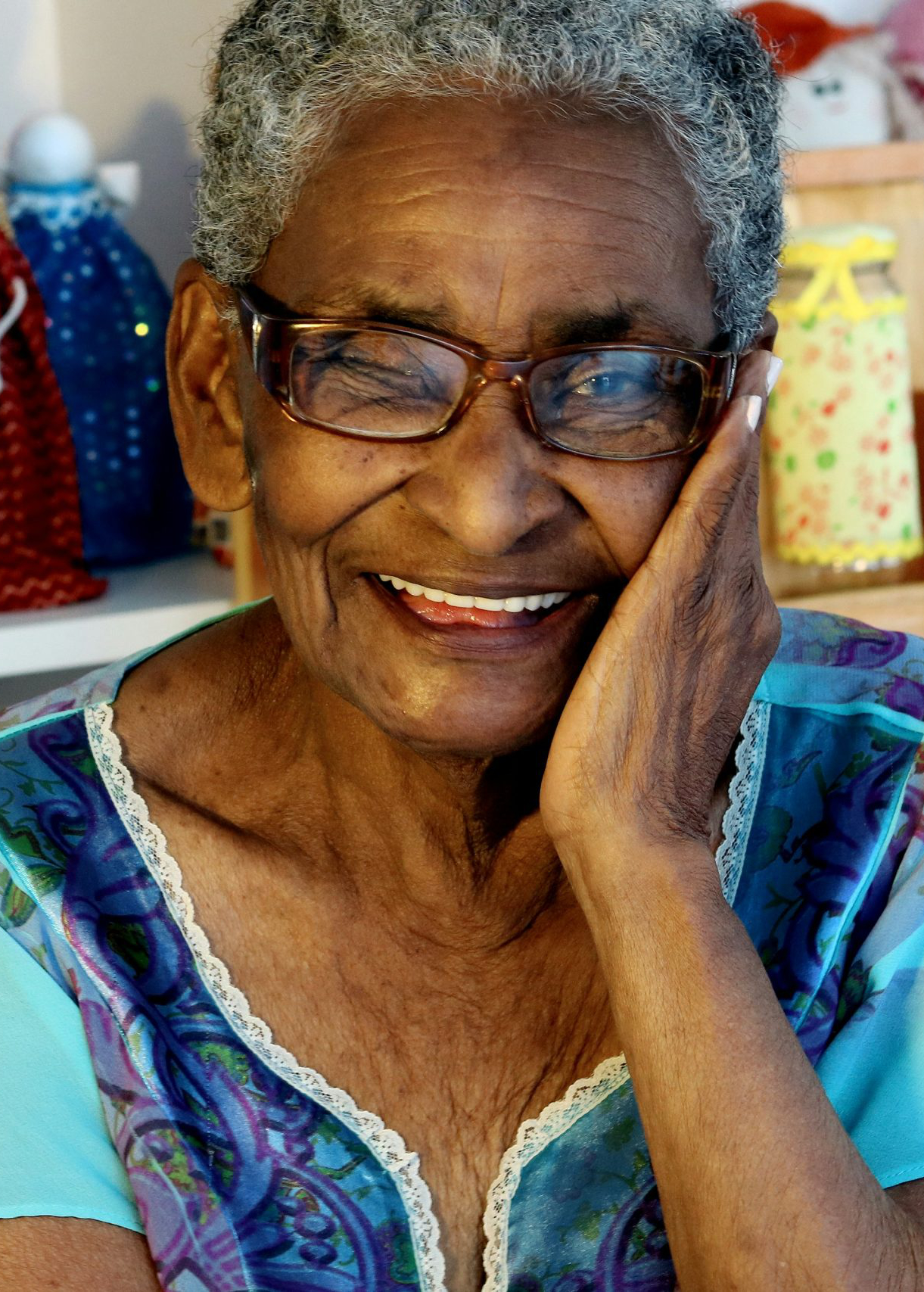 Smiling senior resident of Real People Care
